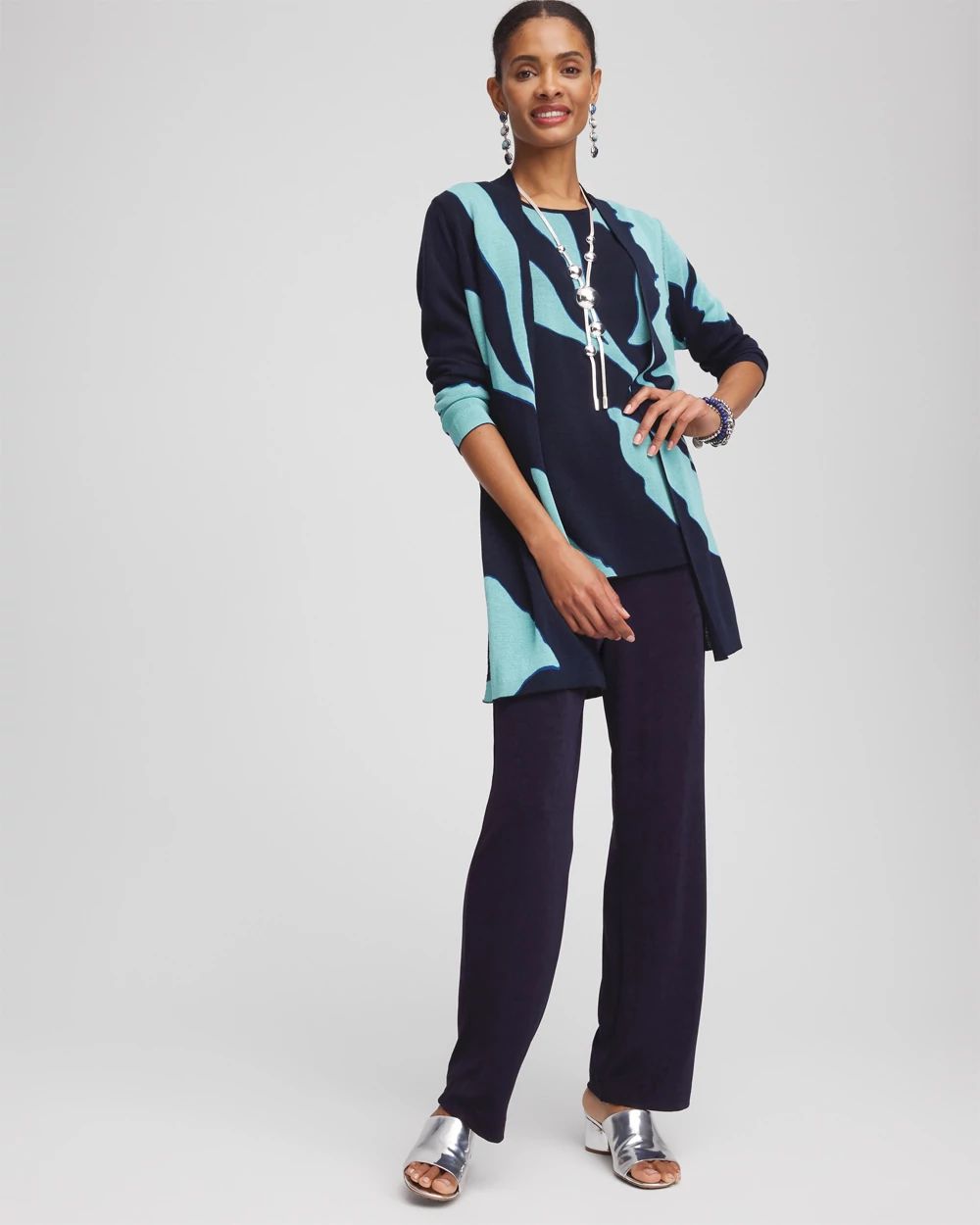 Travelers™ Collection Petal-Print Cardigan | Chico's